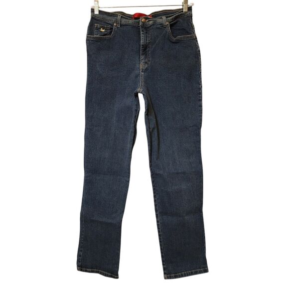 Gloria Vanderbilt Womens High Waist Straight Leg Jeans Size 14 Blue Stretch - Picture 1 of 9
